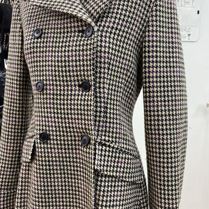 Lauren Ralph Lauren wool/blend houndstooth coat S