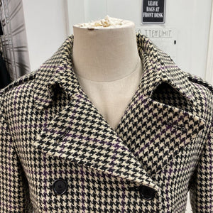 Lauren Ralph Lauren wool/blend houndstooth coat S