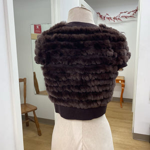 BCBG Max Azria rabbit fur vest XS