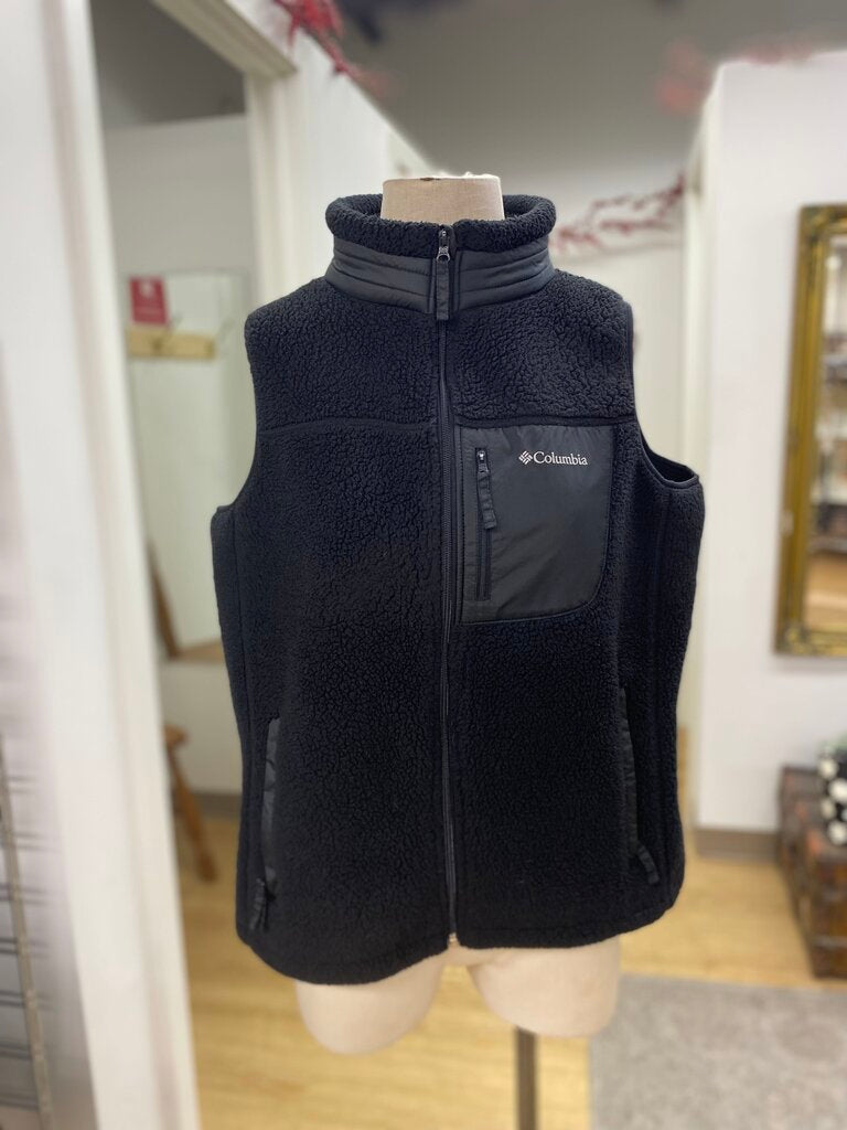 Columbia teddy/nylon vest XL