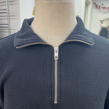 Load image into Gallery viewer, TNA 1/4 zip waffle knit top S
