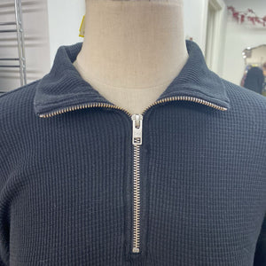 TNA 1/4 zip waffle knit top S