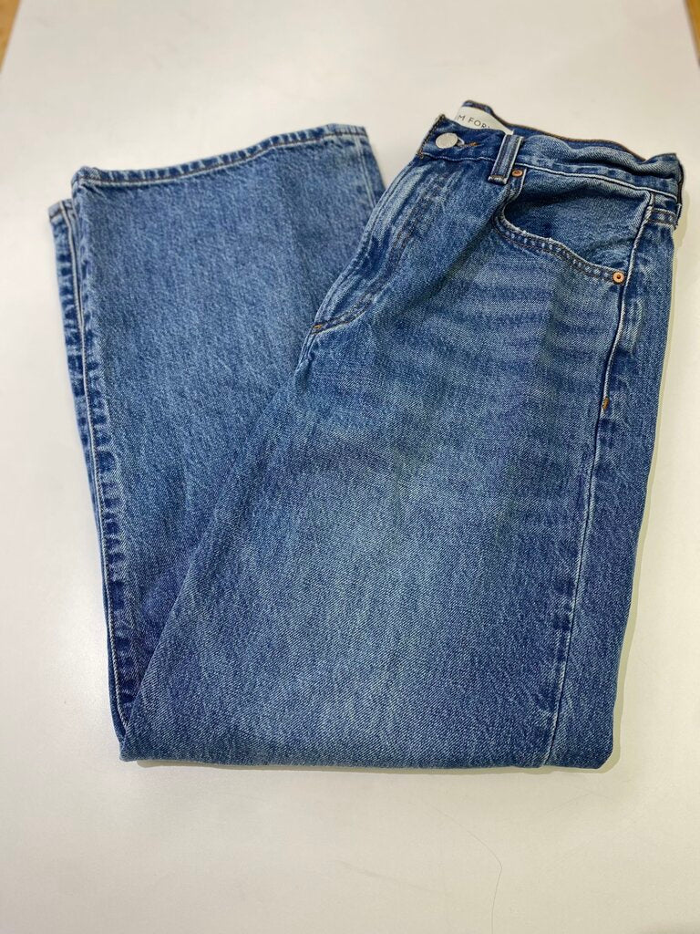 Denim Forum The Farrah Hi-Rise Wide leg jeans 27