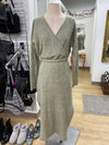 Staple The Label knit faux wrap dress M