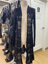Free People open knit long cardi S