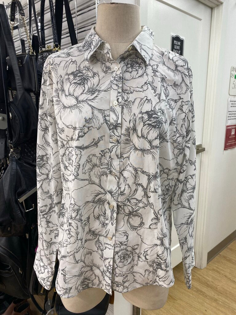 Talbots floral button up 14