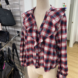 H&M plaid top NWT M