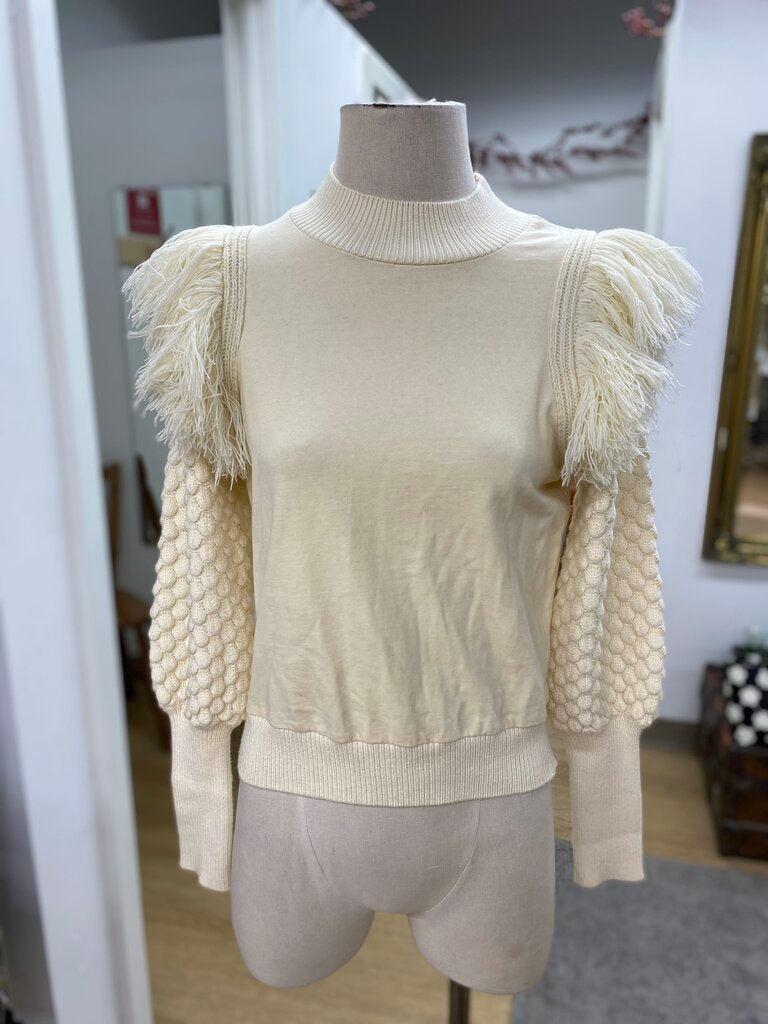Dolan fringe sweater XS