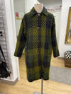 Donna White tweed coat M