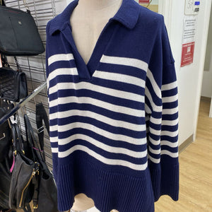 Gap striped cotton sweater L