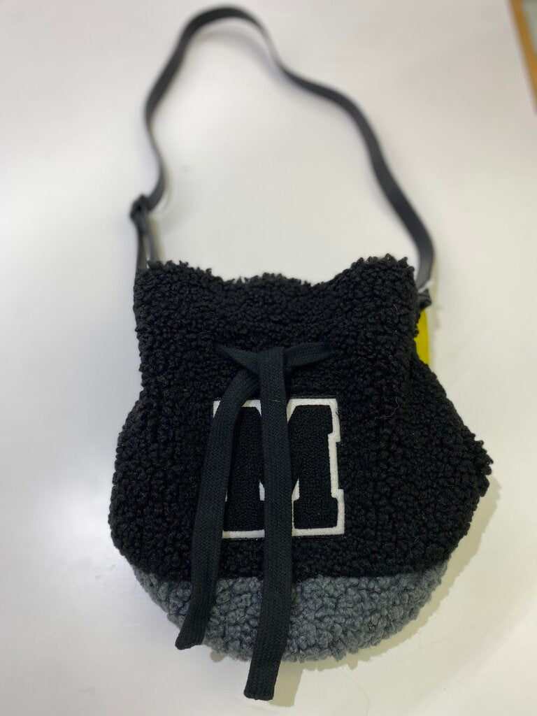 Mini Cream faux shearling bucket bag