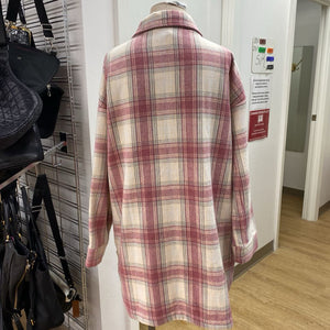 Banana Republic wool/blend long shacket L