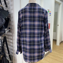 Load image into Gallery viewer, Equipment plaid silk top S
