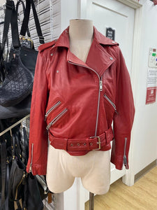 W118 Walter Baker leather moto jacket M