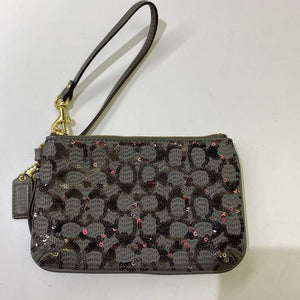 Coach sequin logo wristlet