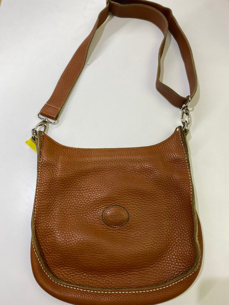 Roots pebbled leather crossbody