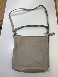 Coach pebbled leather double strap handbag