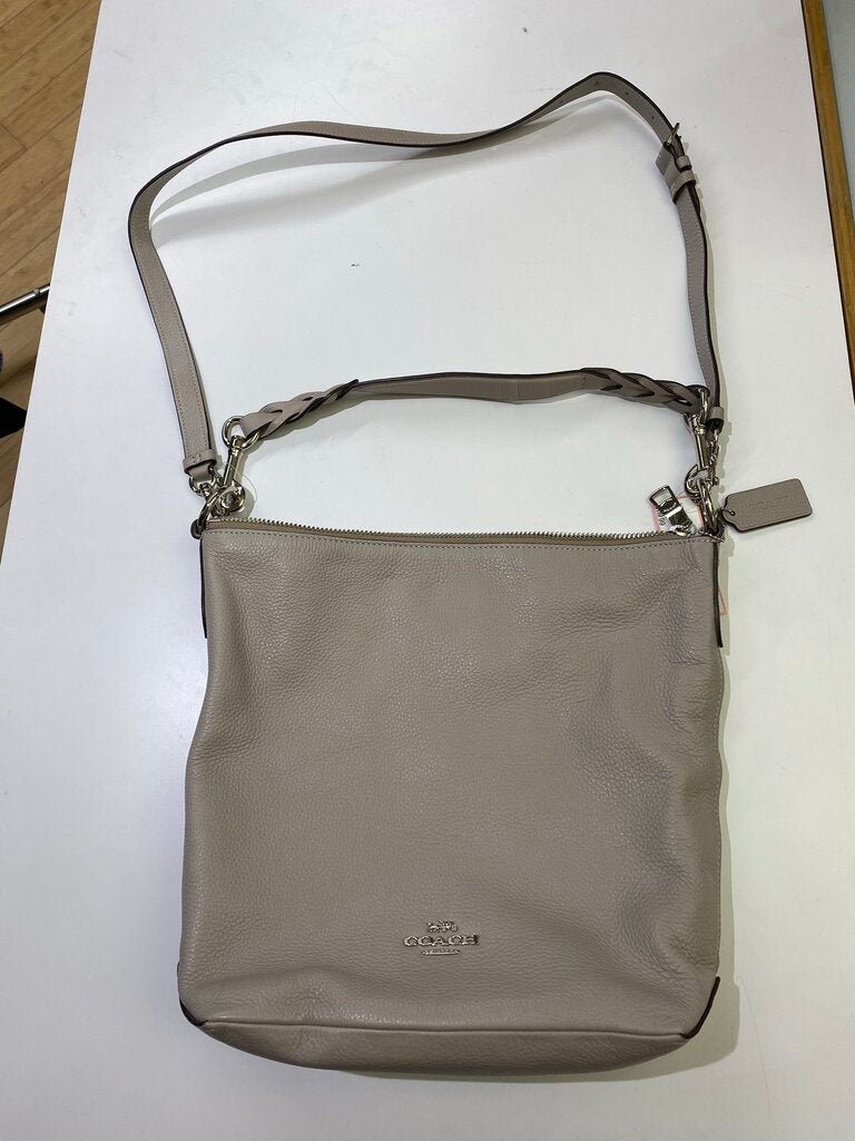 Coach pebbled leather double strap handbag