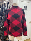 Tahari plaid sweater M