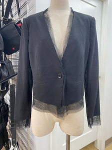 BCBG Max Azria mesh detail blazer L