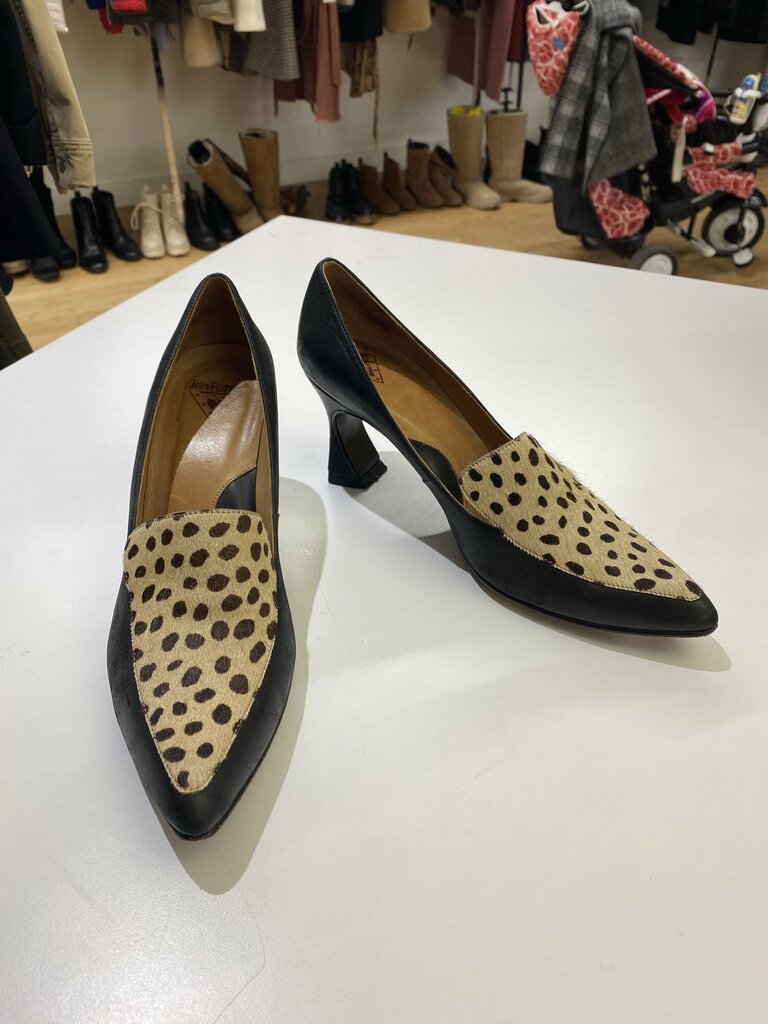 John Fluevog pony hair/leather heels 9