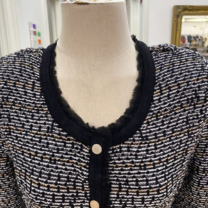 White House Black Market knit blazer sweater M