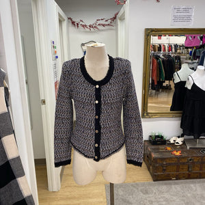 White House Black Market knit blazer sweater M