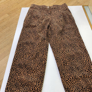 Anthropologie leopard print Velour pants XS