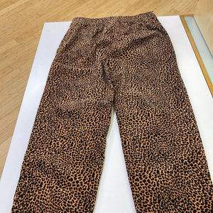 Anthropologie leopard print Velour pants XS