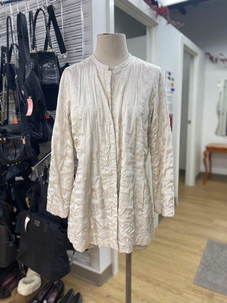 Eileen Fisher silk soft blazer M
