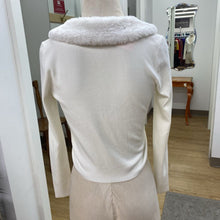 Load image into Gallery viewer, Sunday Best faux fur trim cardi S
