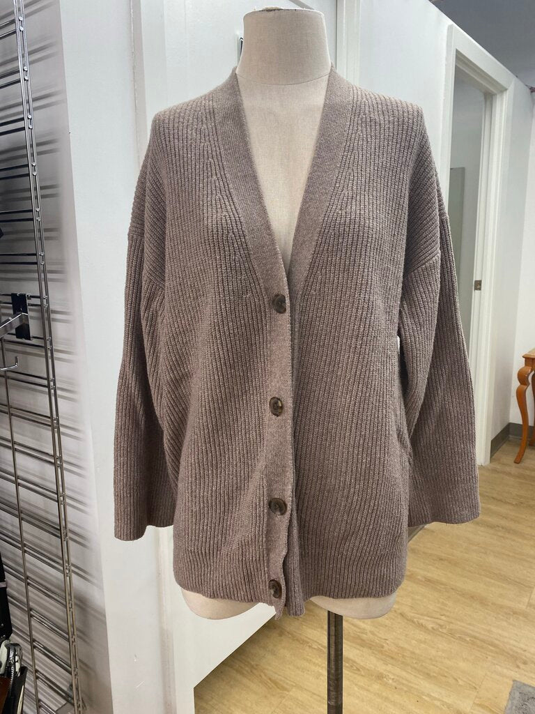 Gap cotton/blend ribbed oversized cardi M
