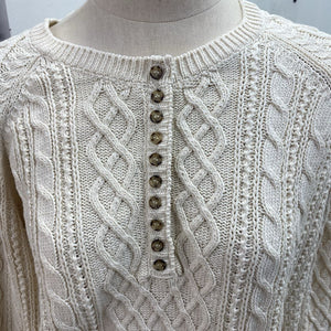 La Maille Sezane cotton cableknit sweater XXL