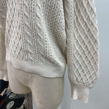 Load image into Gallery viewer, La Maille Sezane cotton cableknit sweater XXL
