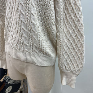 La Maille Sezane cotton cableknit sweater XXL