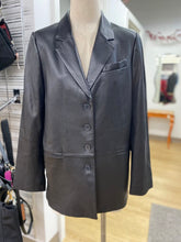 Load image into Gallery viewer, Rebecca Taylor leather blazer style coat 8
