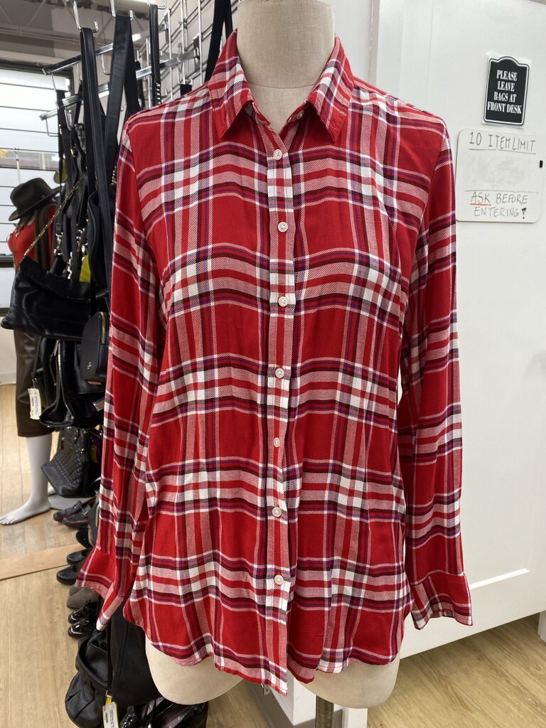 Banana Republic Dillon plaid top M