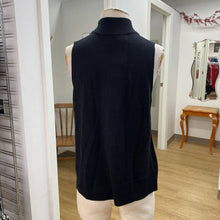 Load image into Gallery viewer, Tahari merino wool sleeveless sweater L
