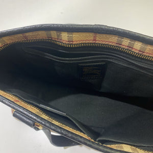 Burberry coated canvas handbag *As Is-ink/red marks
