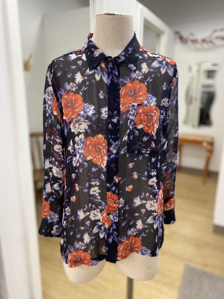 Wilfred sheer silk top M