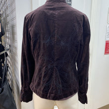 Load image into Gallery viewer, Tristan &amp; Iseut vintage embroidered velvet blazer S/M
