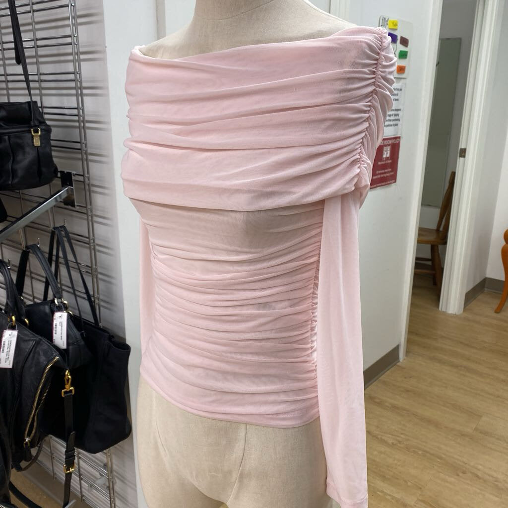 Maeve gathered mesh top XS