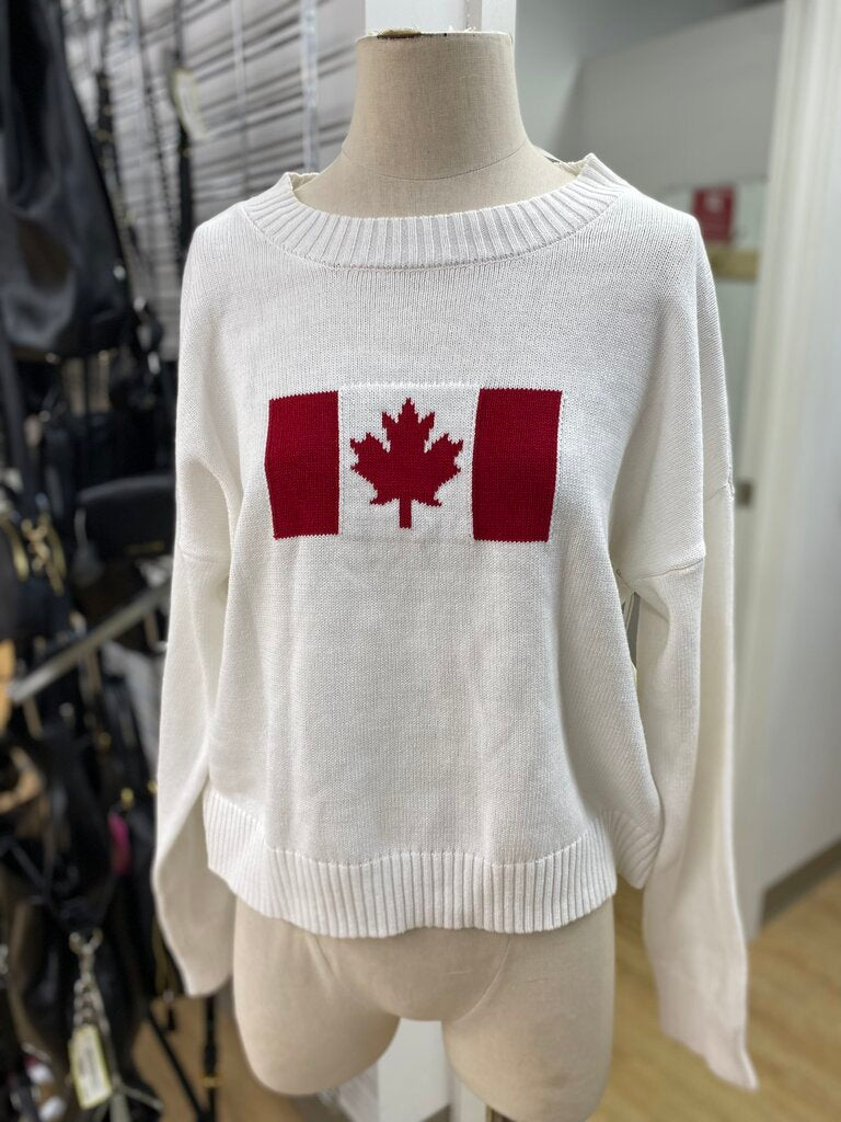 Cynthia Rowley Canada cotton sweater NWT L