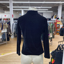 Load image into Gallery viewer, Black dotted velour top XS
