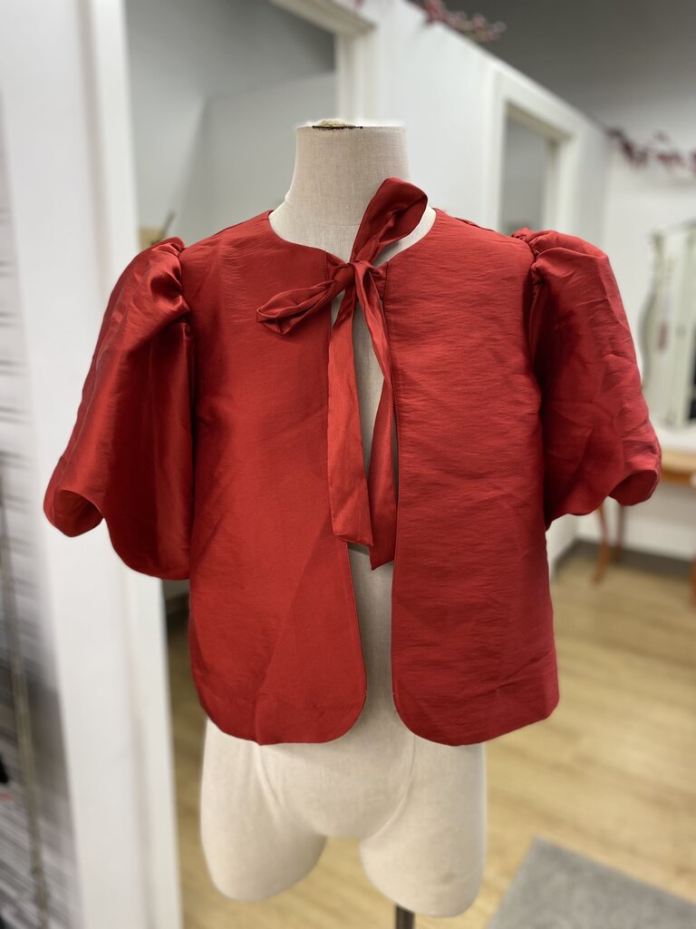 H&M satin puffy top S NWT