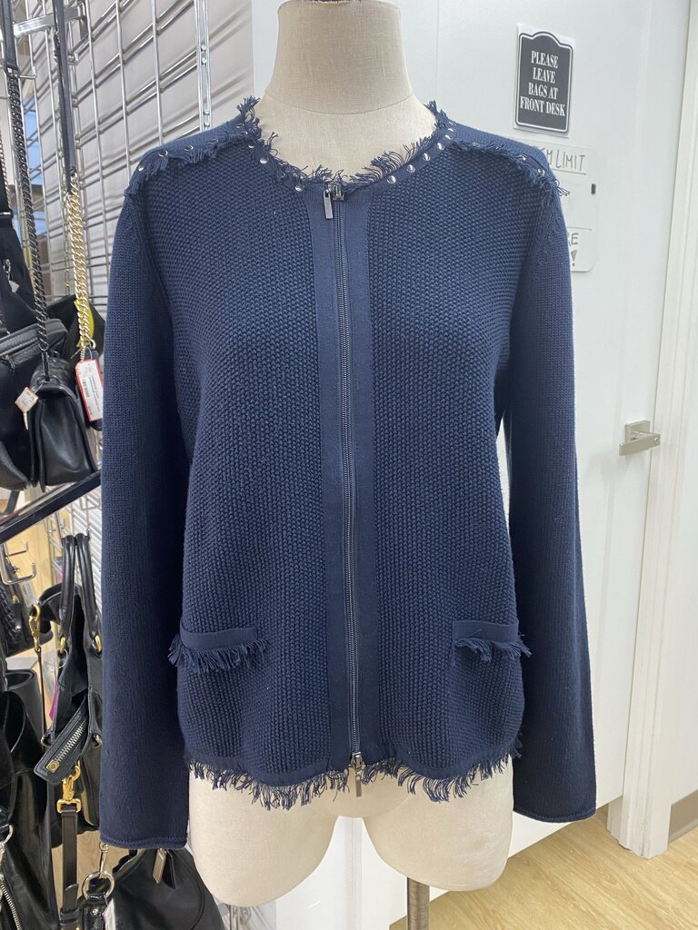 Olsen Studded zip up sweater M/L