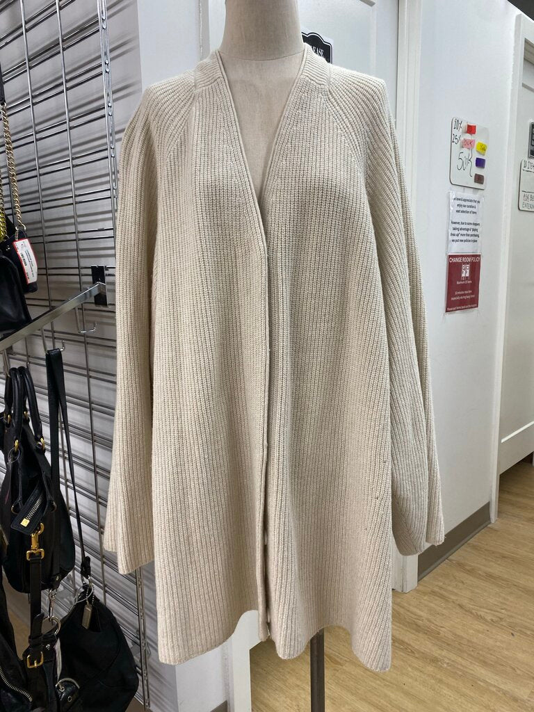 Turnover wool/cashmere/blend snap cardi L/XL