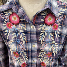 Load image into Gallery viewer, Johnny Was plaid shirt L
