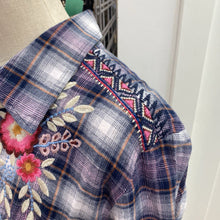 Load image into Gallery viewer, Johnny Was plaid shirt L

