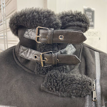 Load image into Gallery viewer, Zara faux shearling moto jacket NWT L

